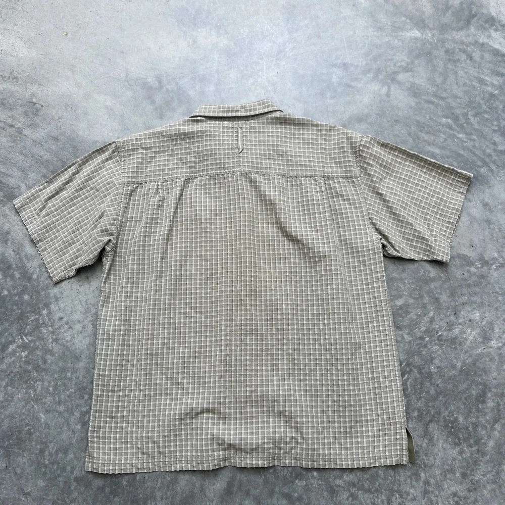 The North Face Shirt Adult Extra Medium Blue Plaid Outdoors Camping Hiking Mens